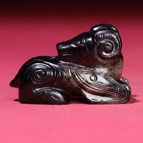 An Exquisite White Jade Sheep Ornament