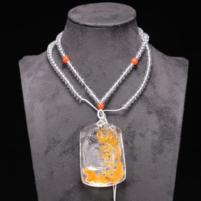 An Exquisite Crystal Statue of Mammon Pendant