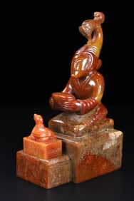 A Set of Fine Archaic Jade Figure and Turtle Seals