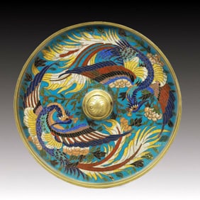 An Exquisite Cloisonne Phoenix Pattern Plate