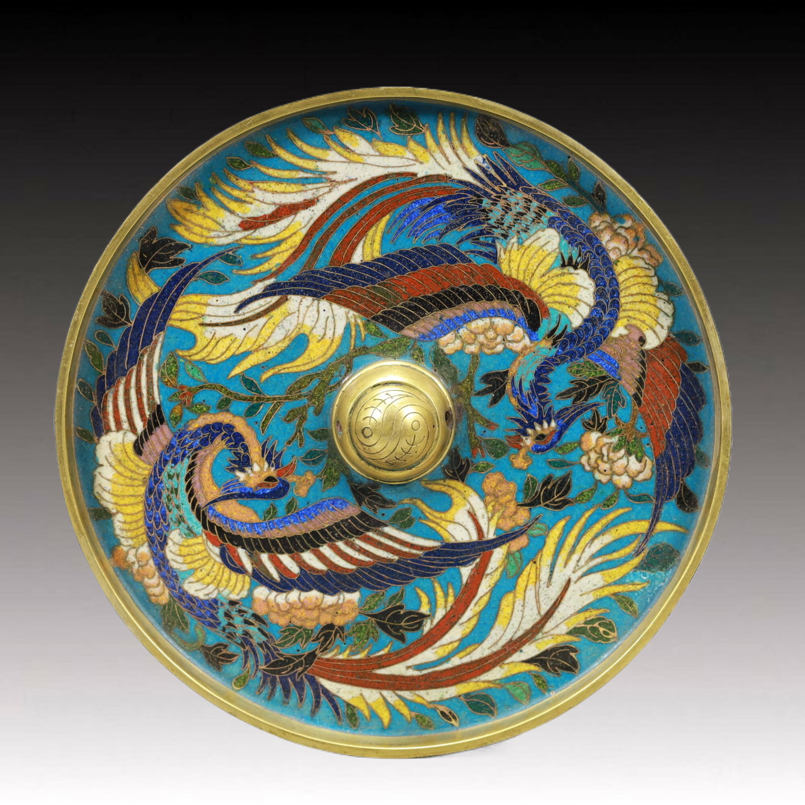 An Exquisite Cloisonne Phoenix Pattern Plate (1 of 4)