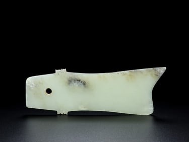 An Exquisite White Jade Axe