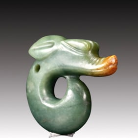 A Hongshan Culture C-Shaped Jade 'Dragon' Pendant