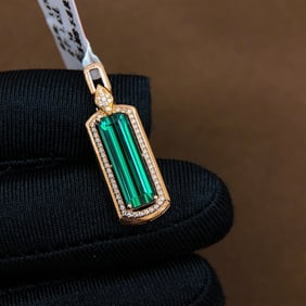 3.67Ctw Natural Tourmaline Necklace