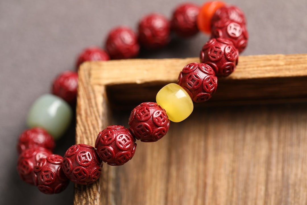 An Exquisite Cinnabar Bracelets - 6