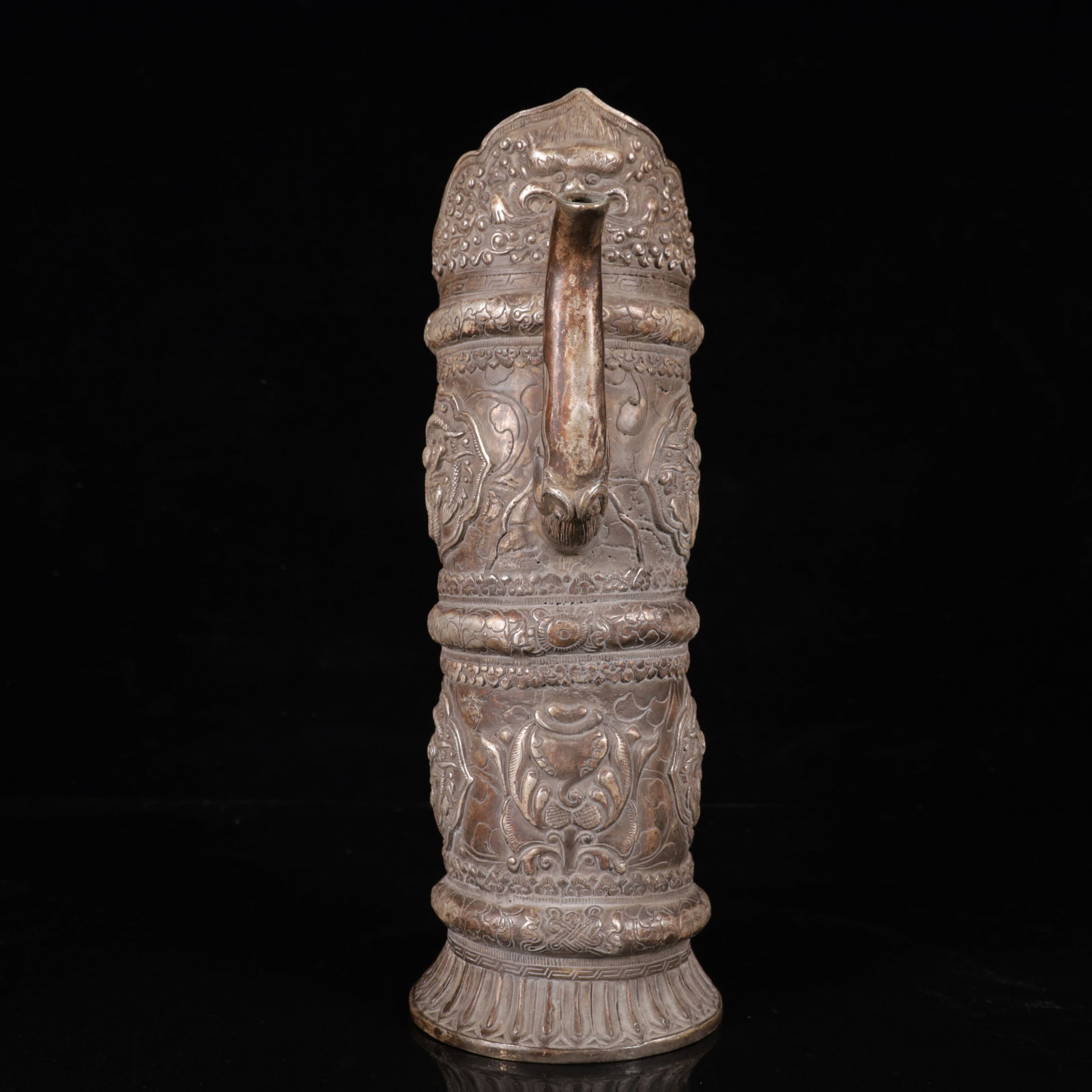 An Exquisite Silver Dragon Pattern Ewer - 6