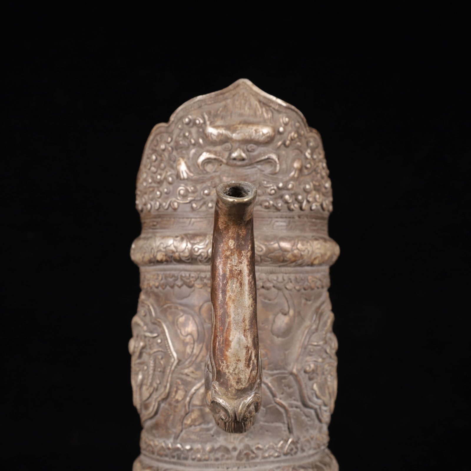 An Exquisite Silver Dragon Pattern Ewer - 7