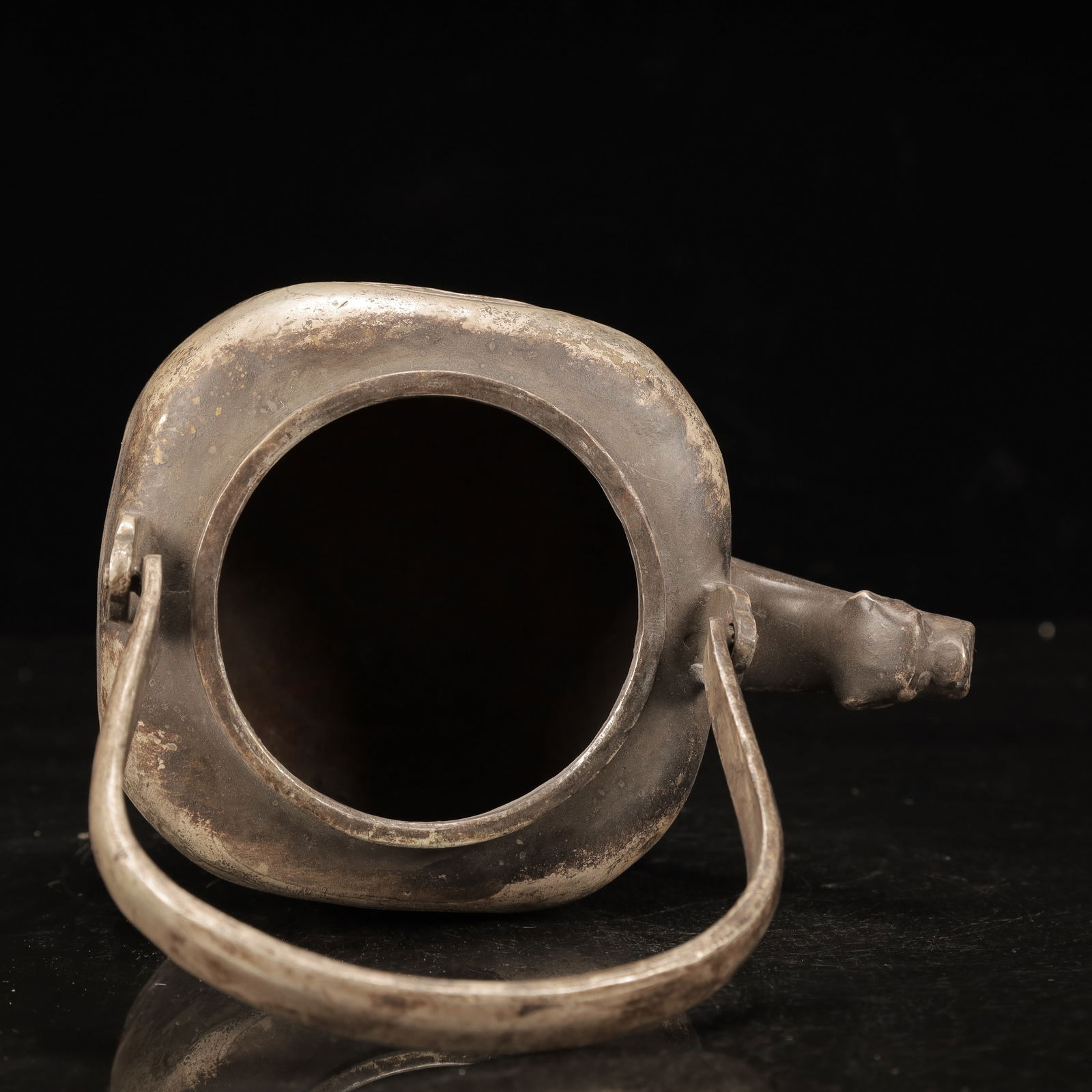 An Exquisite Silver-plated Copper Dragon Pattern Ewer - 11