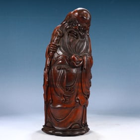 A Huge Bamboo Statue of Longevity