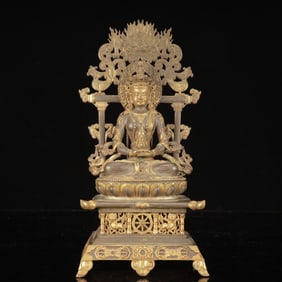 A Rare Gilt Bronze Buddha Statue