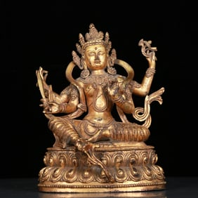 An Elaborate Gilt-Bronze Figure Of Dakini