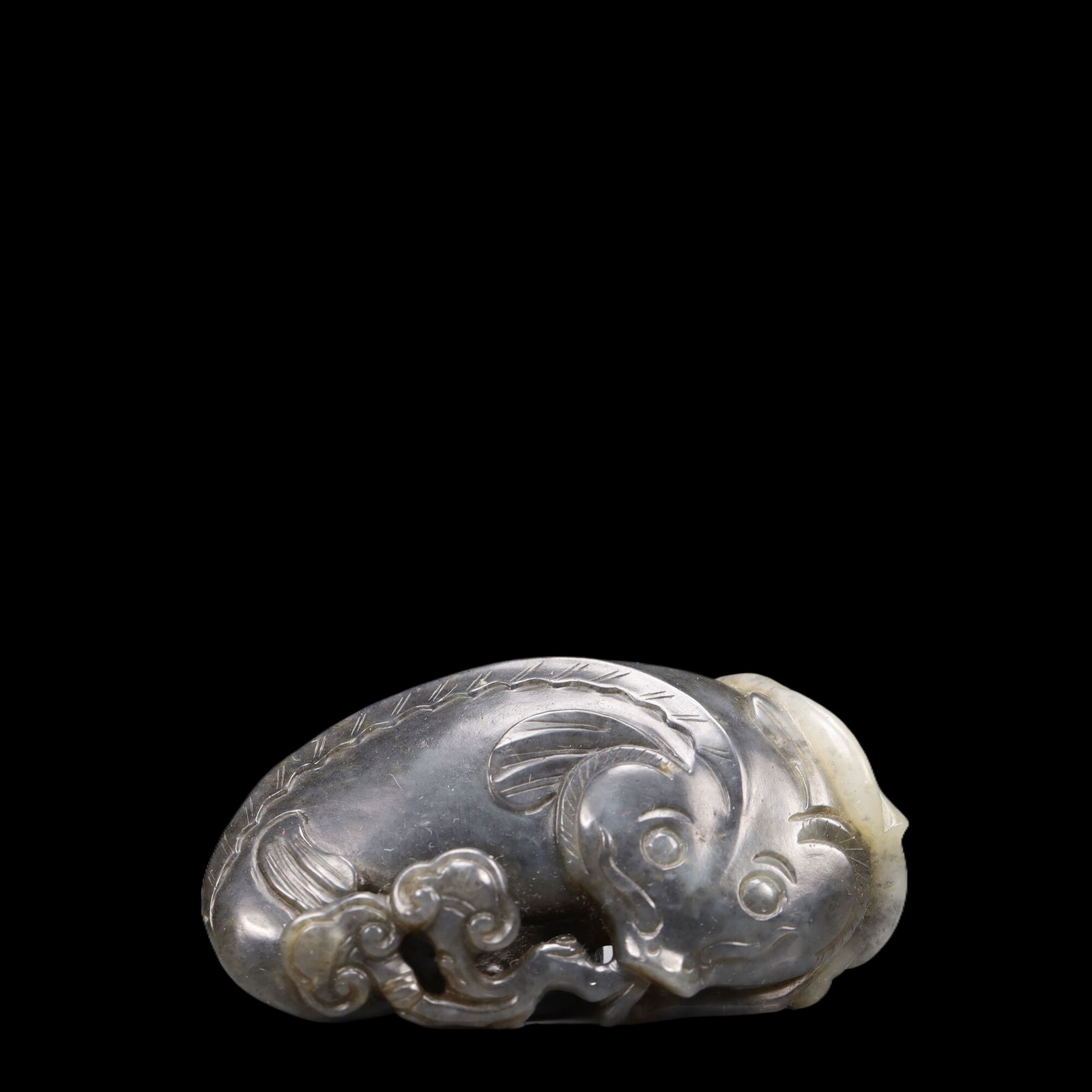 An Exquisite Black and White Jade Animal Ornament (1 of 5)