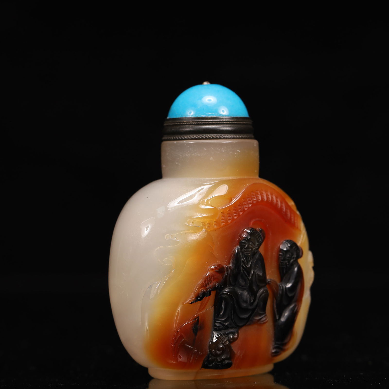 An Exquisite Agate Figure Pattern Snuff Bottle - 3