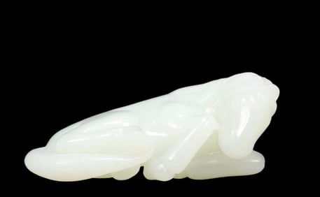 An Exquisite White Jade Horse Ornament