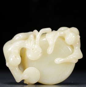 An Exquisite Greenish Jade Figure Ornament