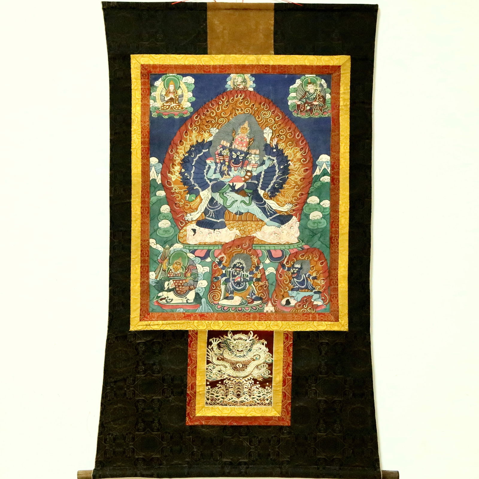 An Exquisite Brocade Painted Color Yamantaka Tangka (1 of 10)