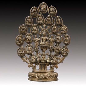 A Solemn Bronze Statue of Sakyamuni Ornament