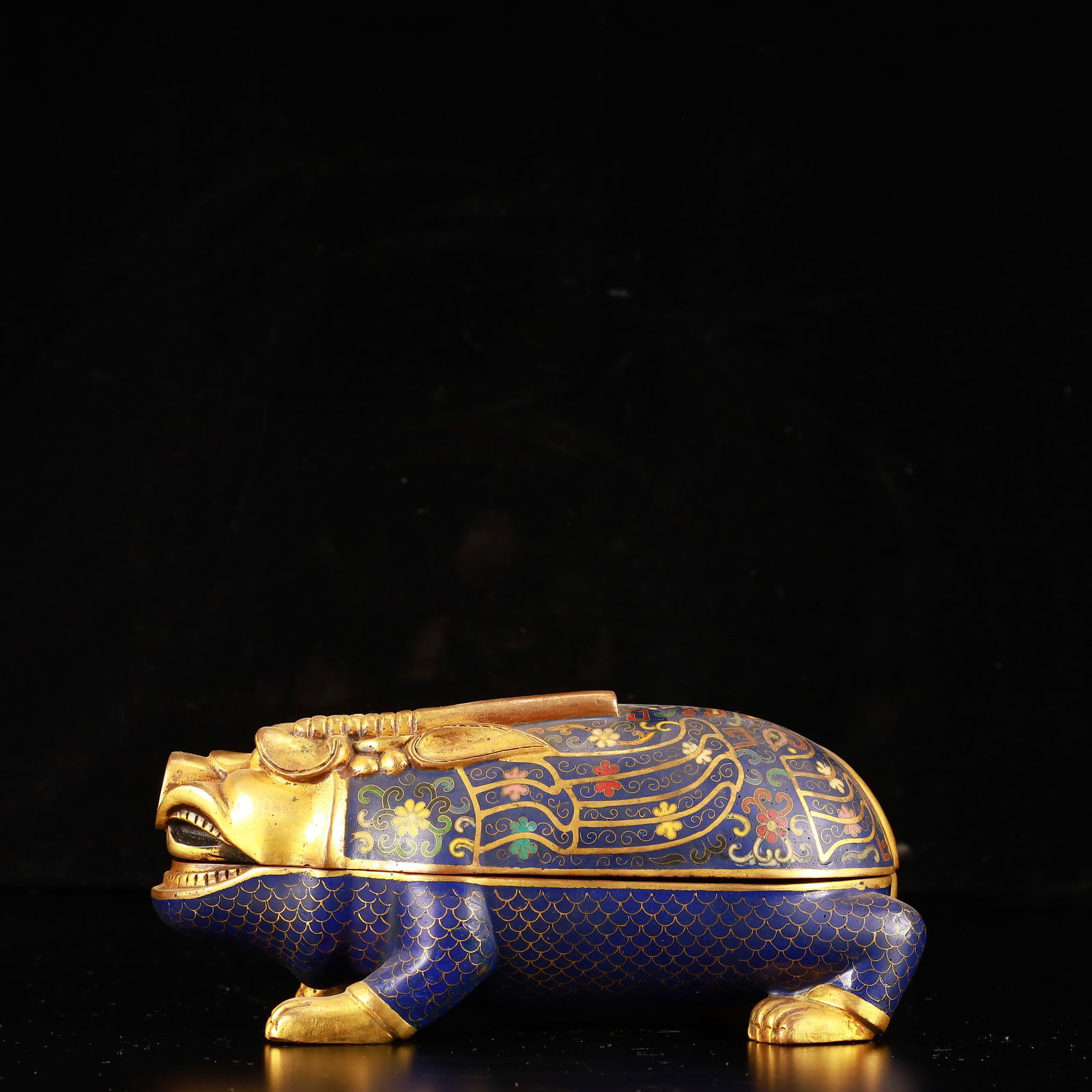 An Exquisite Cloisonne Flower Pattern Auspicious Beast Censer (1 of 11)