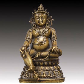 A Solemn Bronze Statue of Mammon