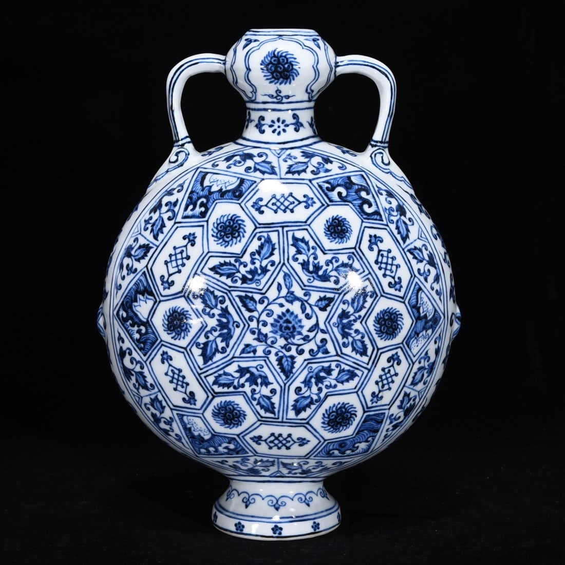 An Exquisite Blue and White Flower Pattern Double-Ears Vase (1 of 9)
