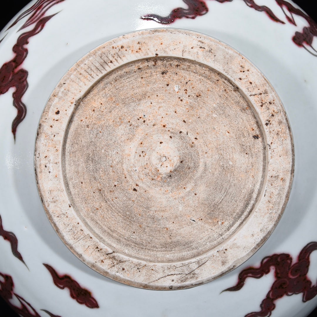 A Huge Underglaze-Red Auspicious Cloud and Dragon Pattern Vase - 9