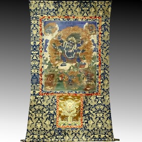 An Exquisite Brocade Painted Color Vajra Tangka