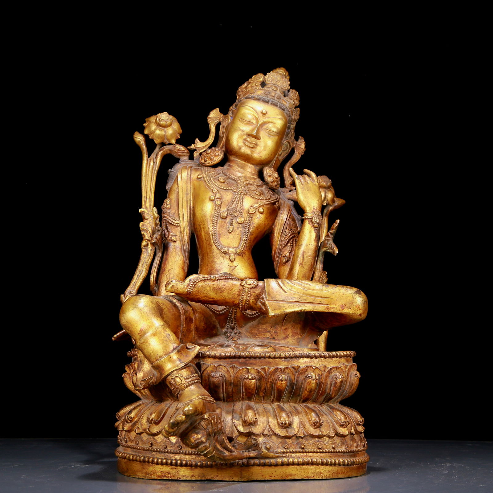 A huge gilt bronze seated statue of Avalokitesvara (1 of 13)