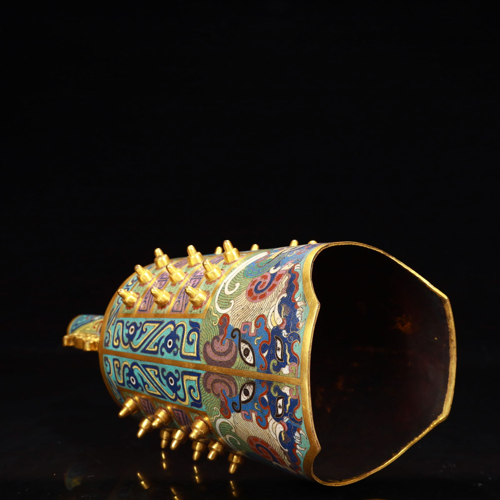 An Exquisite Cloisonne Beast-Face Pattern Chime - 13