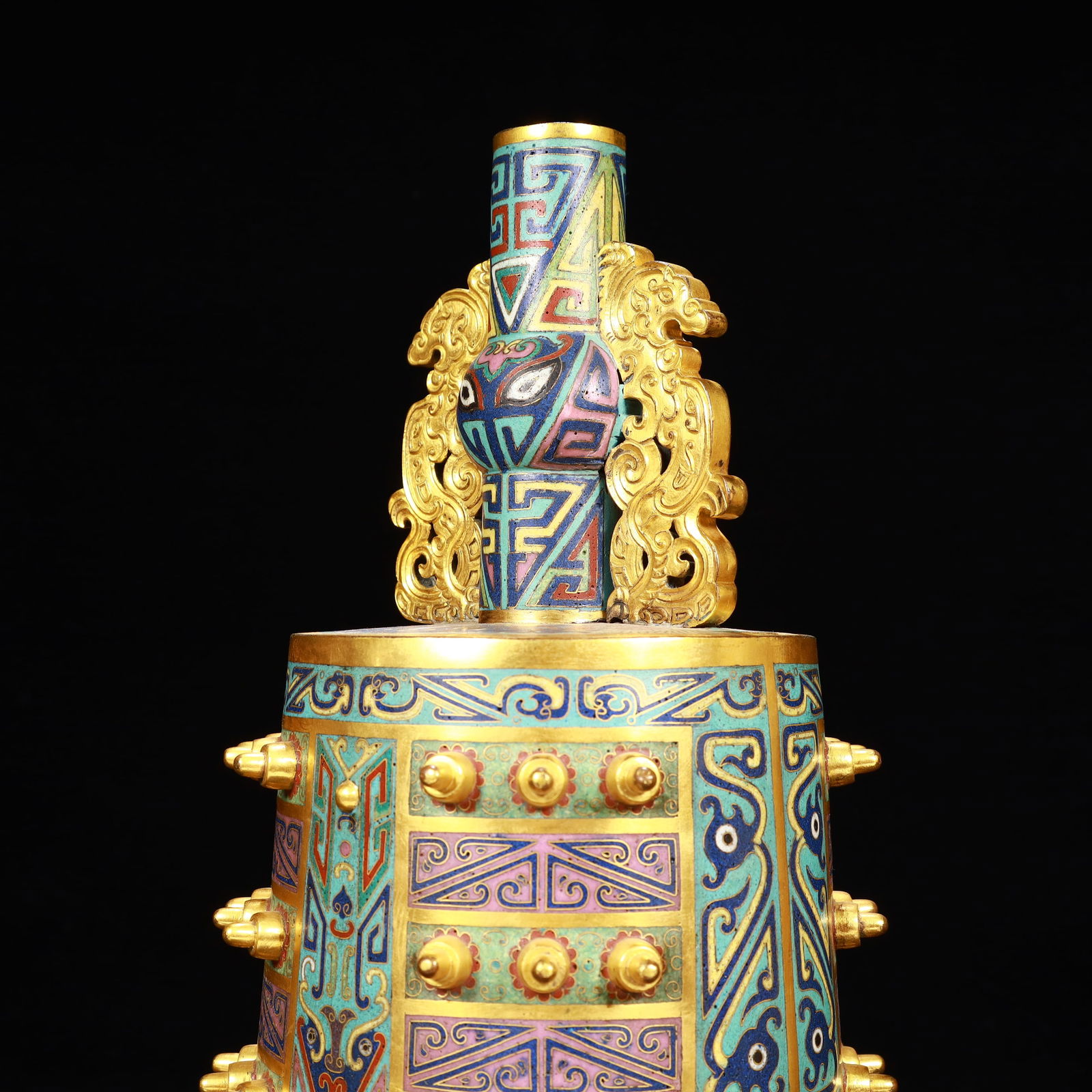 An Exquisite Cloisonne Beast-Face Pattern Chime - 5