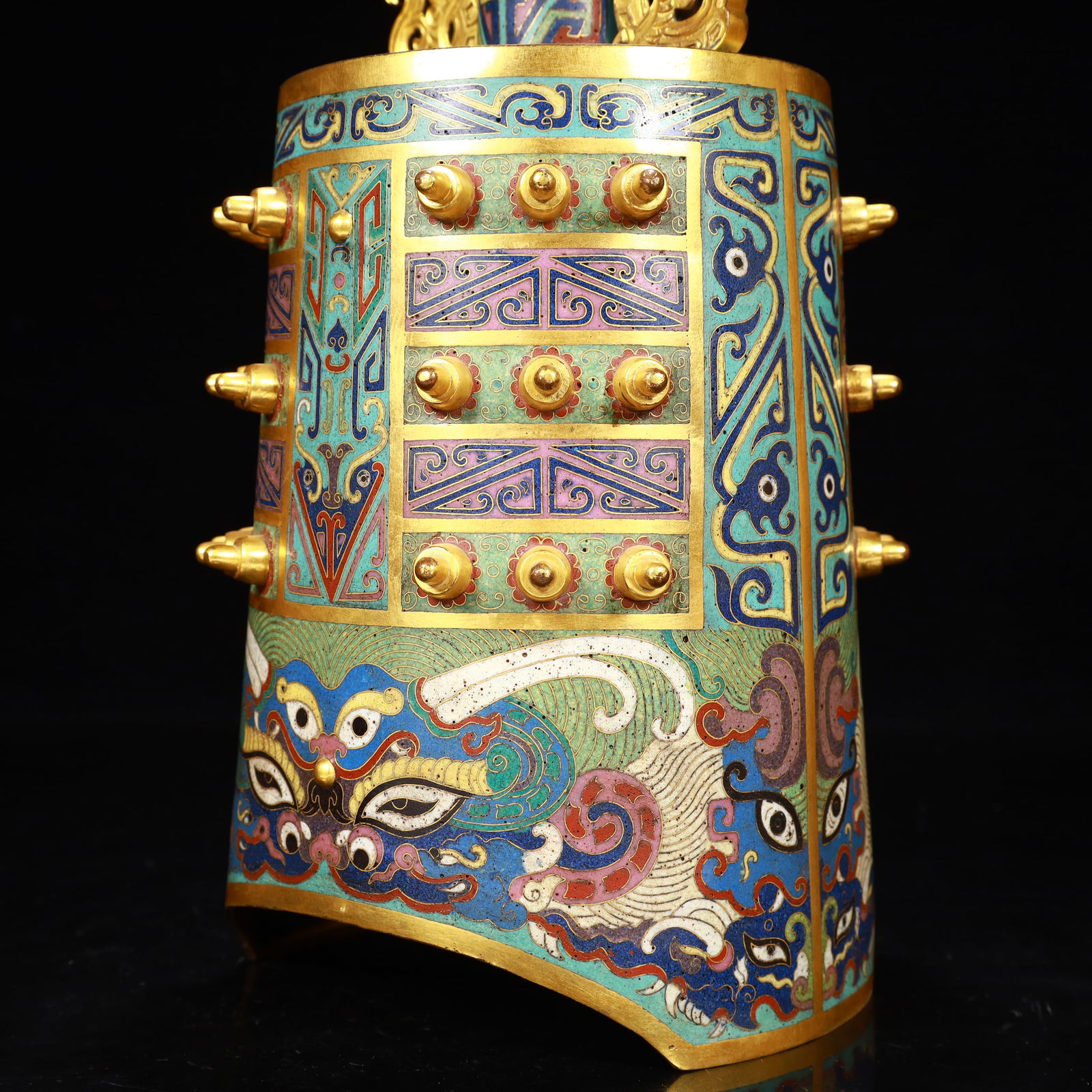 An Exquisite Cloisonne Beast-Face Pattern Chime - 6