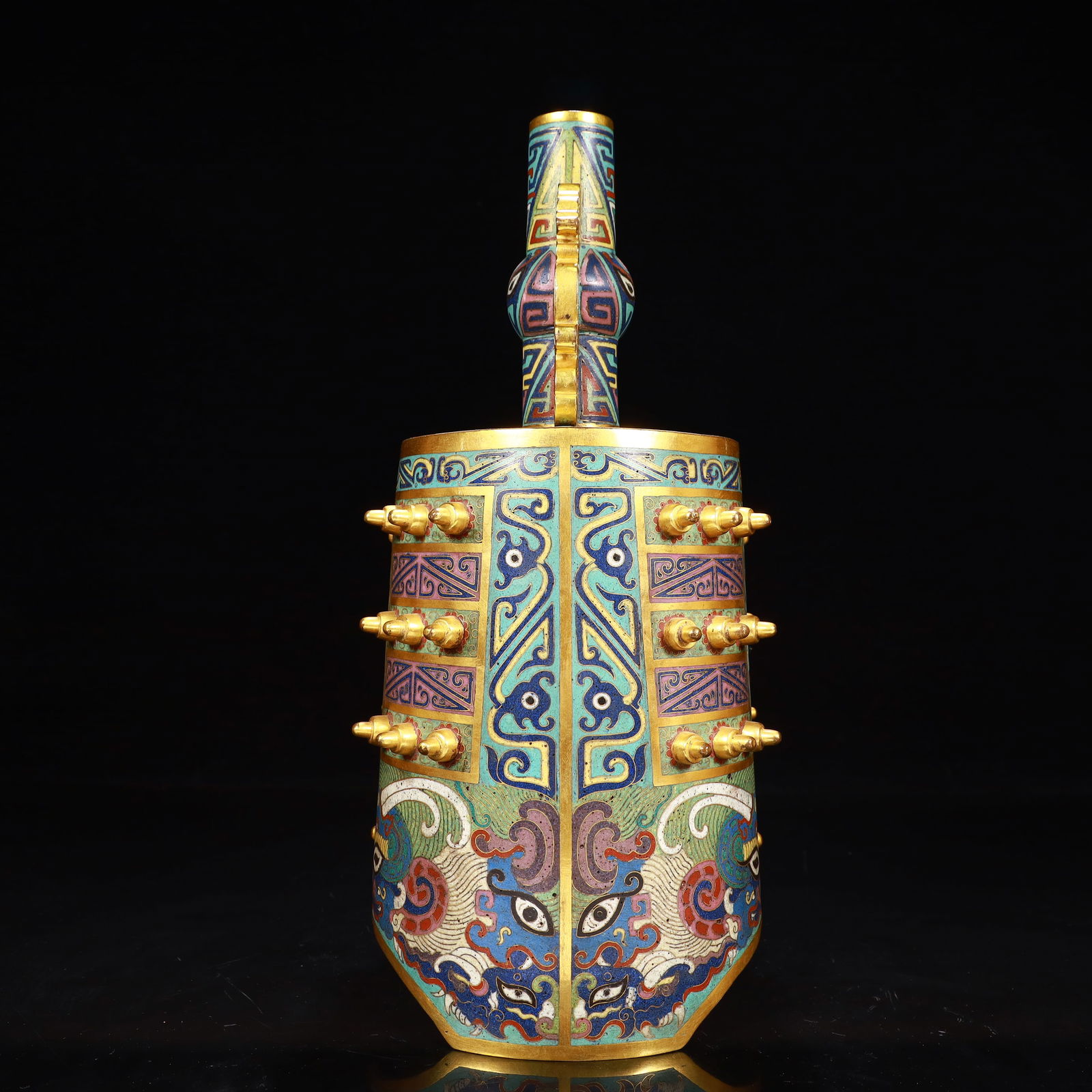 An Exquisite Cloisonne Beast-Face Pattern Chime - 7