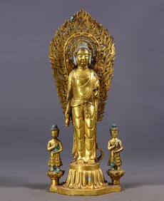 A Rare Gilt Bronze Buddha Statue