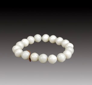An Exquisite White Jade Bracelets