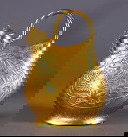 An Exquisite Gilt Bronze Phoenix Pattern Pot