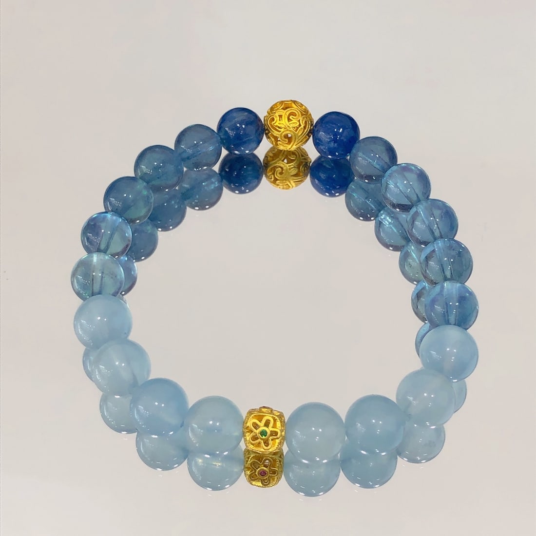 An Exquisite Aquamarine Crystal Bracelets - 8