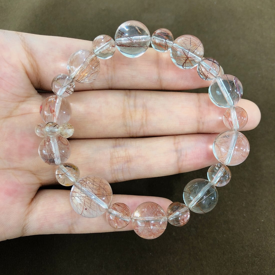 An Exquisite Crystal Bracelets: An Exquisite Crystal Bracelets,Size:8mm,14.2mm, Weight:32g 水晶手串