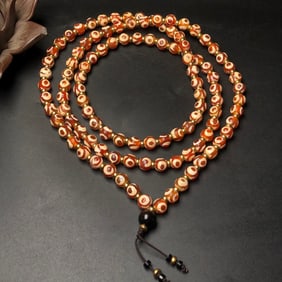 An Exquisite Dzi Bead Necklace