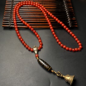 An Exquisite Dzi Bead Necklace