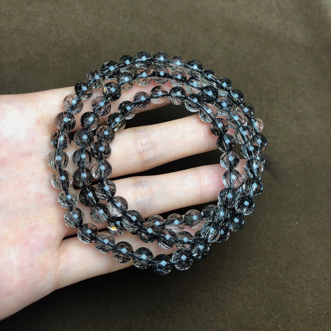 An Exquisite Crystal Bracelets: An Exquisite Crystal Bracelets,Size:6.9mm,Weight:42g 水晶手串