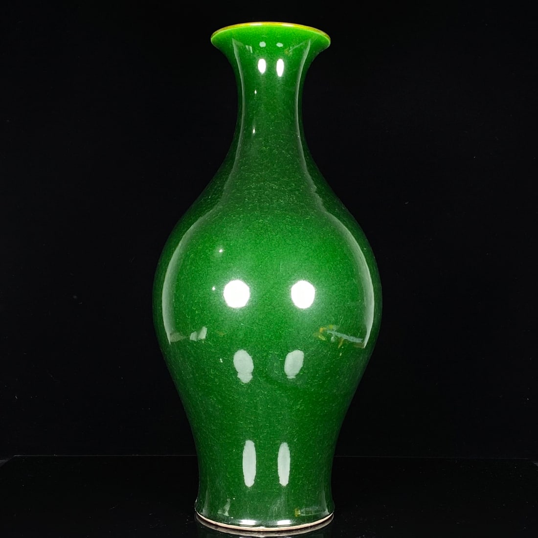 A Huge Green Glazed Painted Gold Vase (1 of 9)