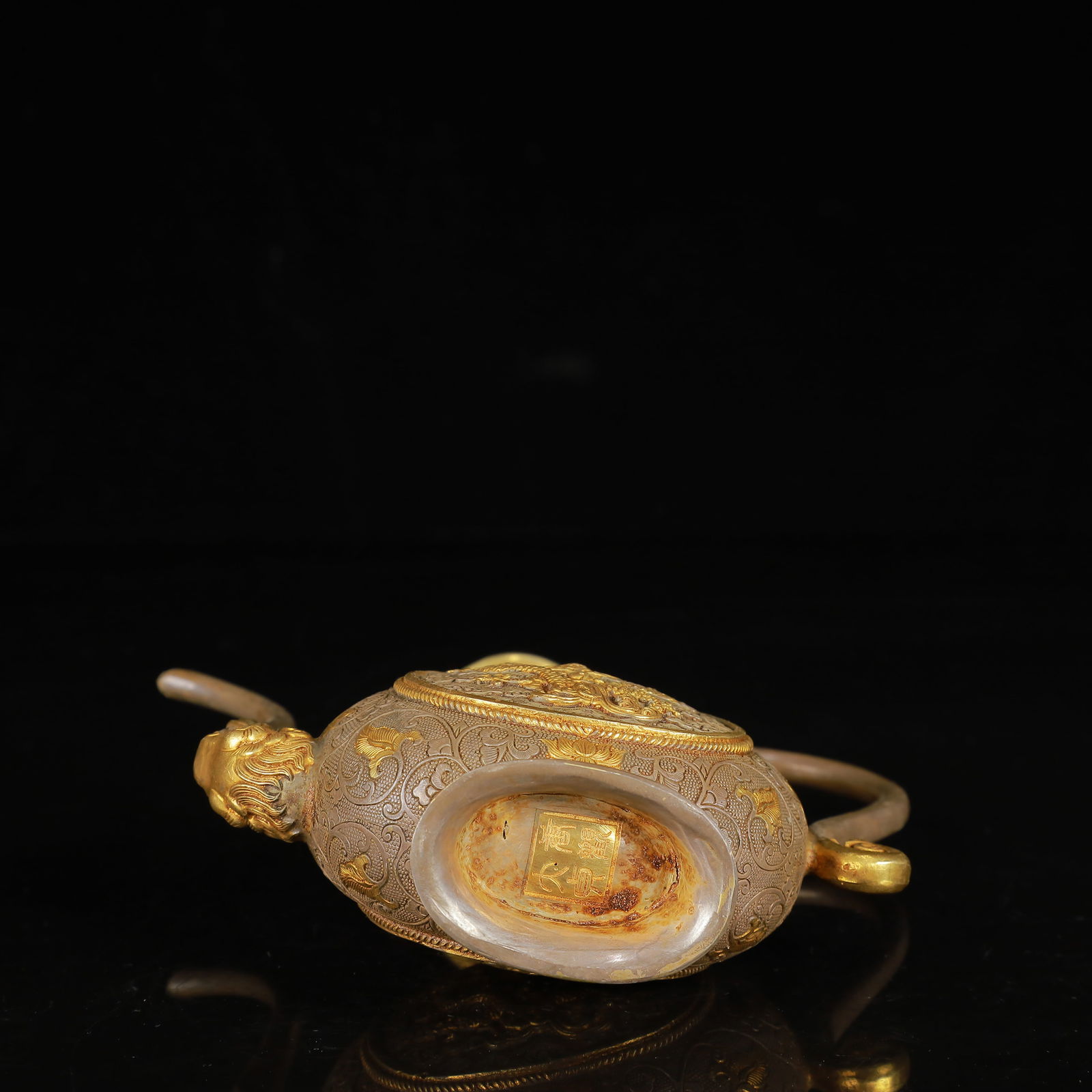 An Exquisite Gilt Silver Dragon Pattern Ewer - 10