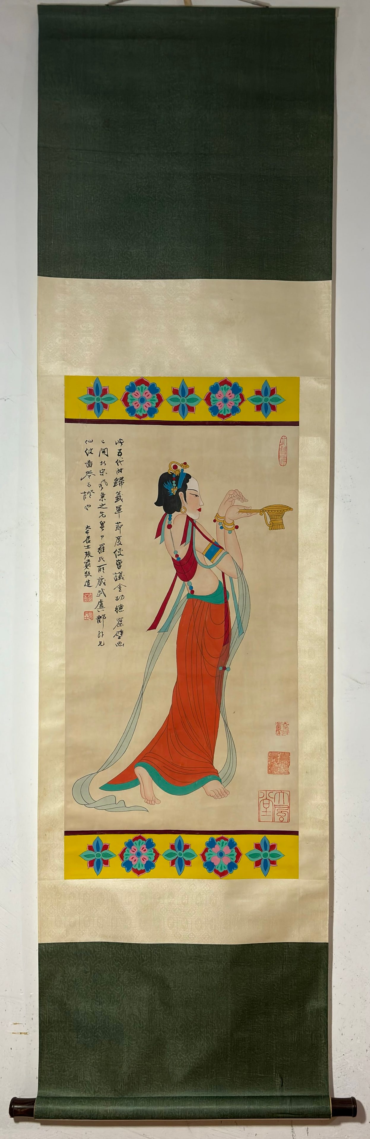 A Chinese Vertical Scroll Ink Painting of Buddha on Paper,Zhang Daqian (1 of 9)