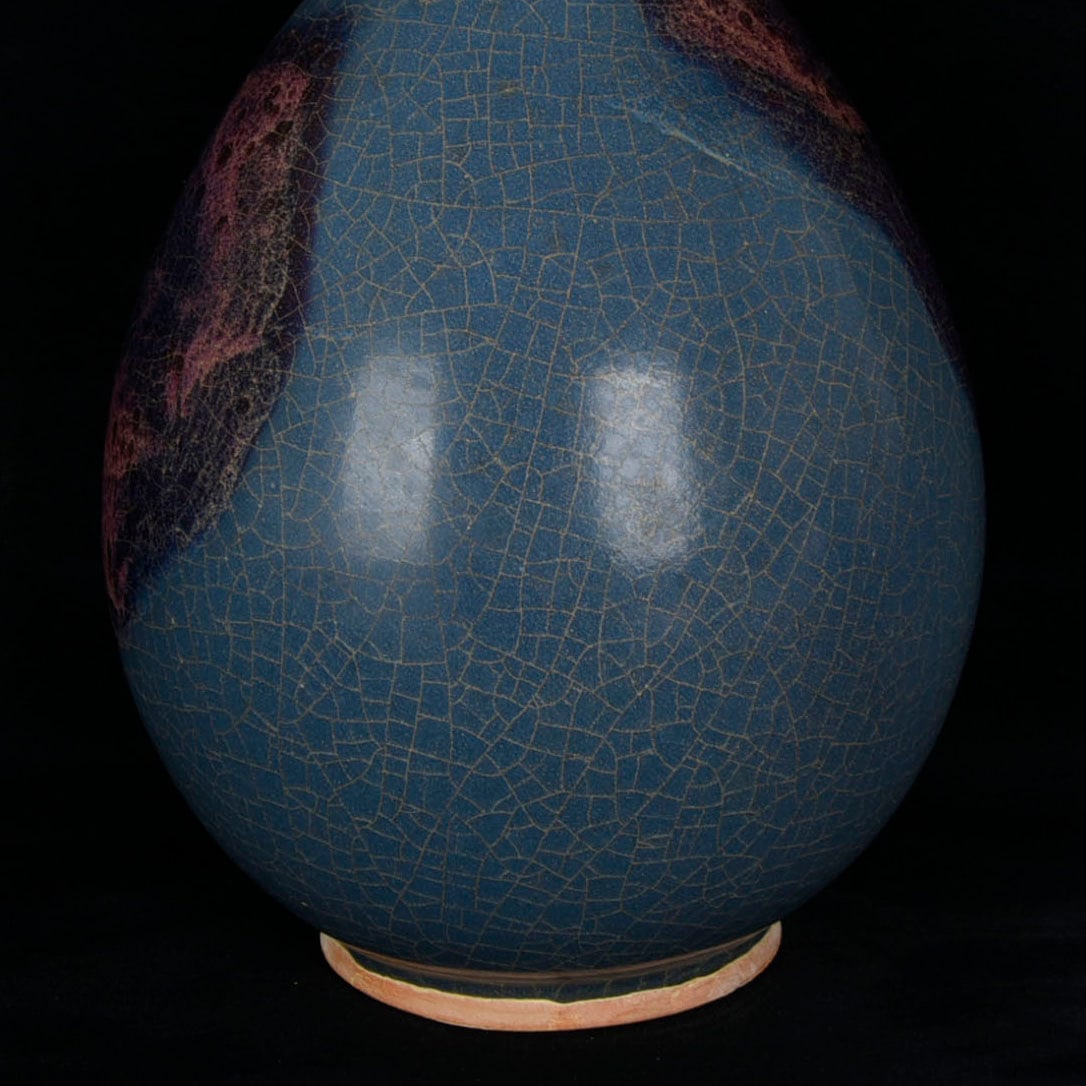 A Rare Jun yao Double-Ears Vase - 8