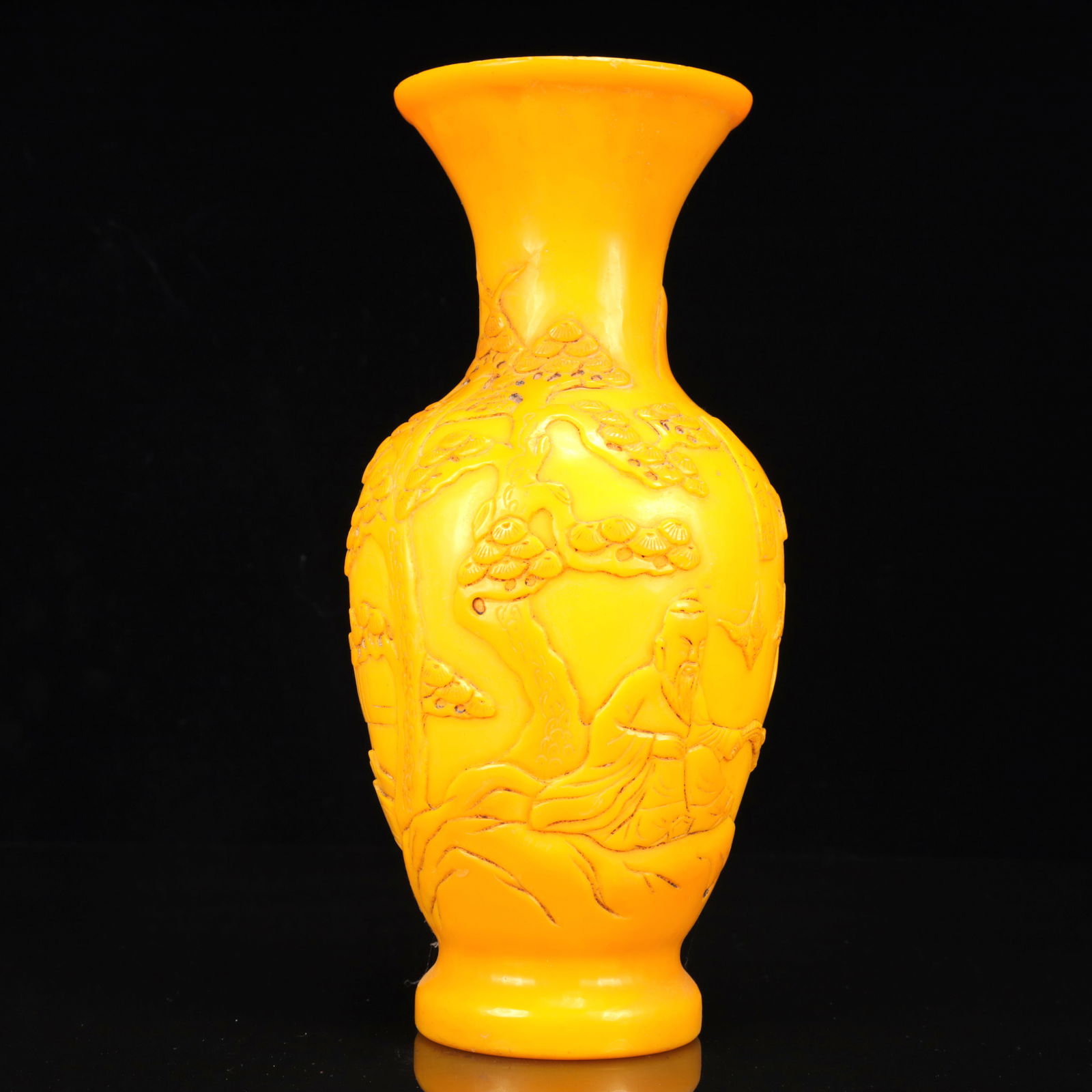 An Exquisite Glass Figure Pattern Vase - 7