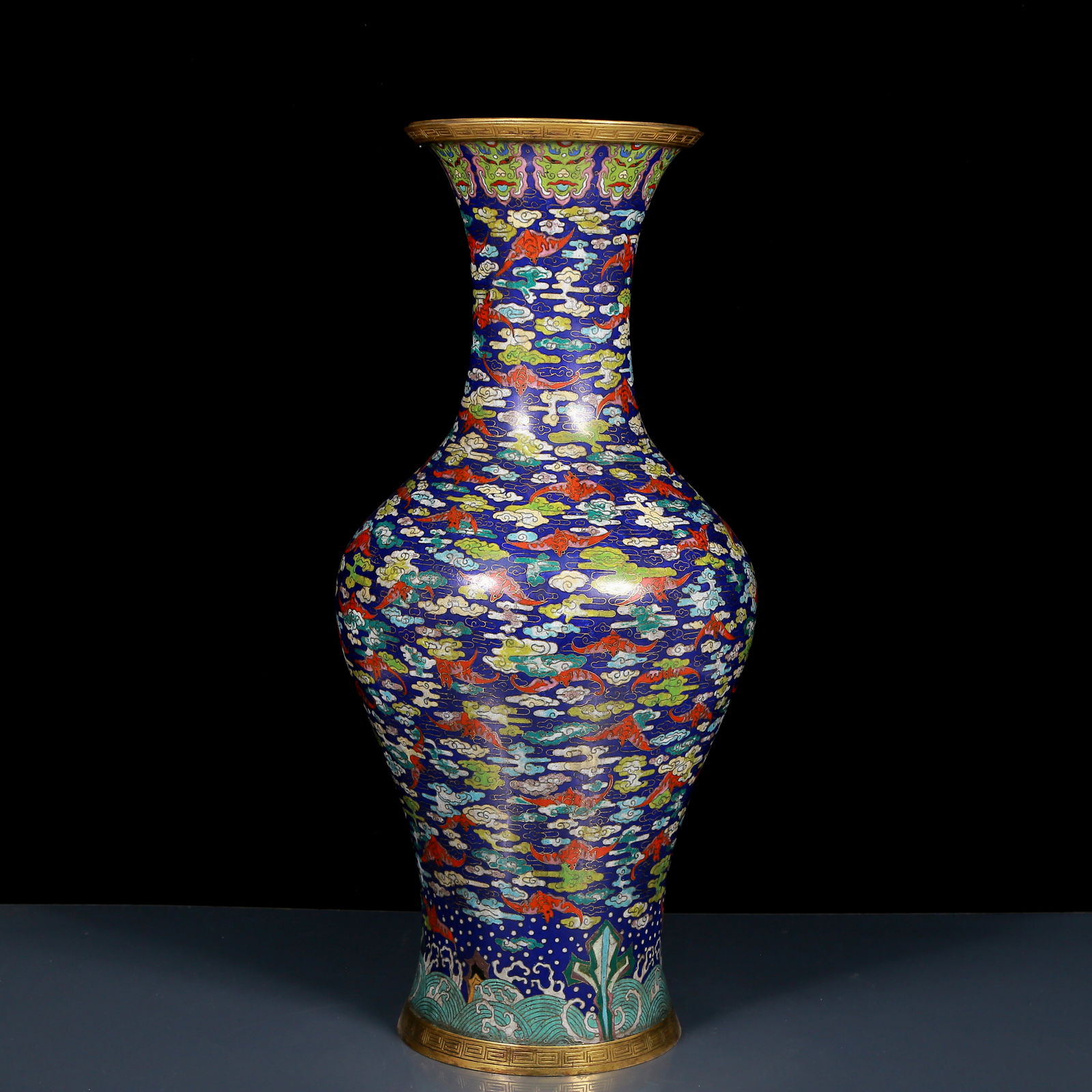 A Huge Cloisonne Auspicious Cloud and Bats Pattern Vase (1 of 7)