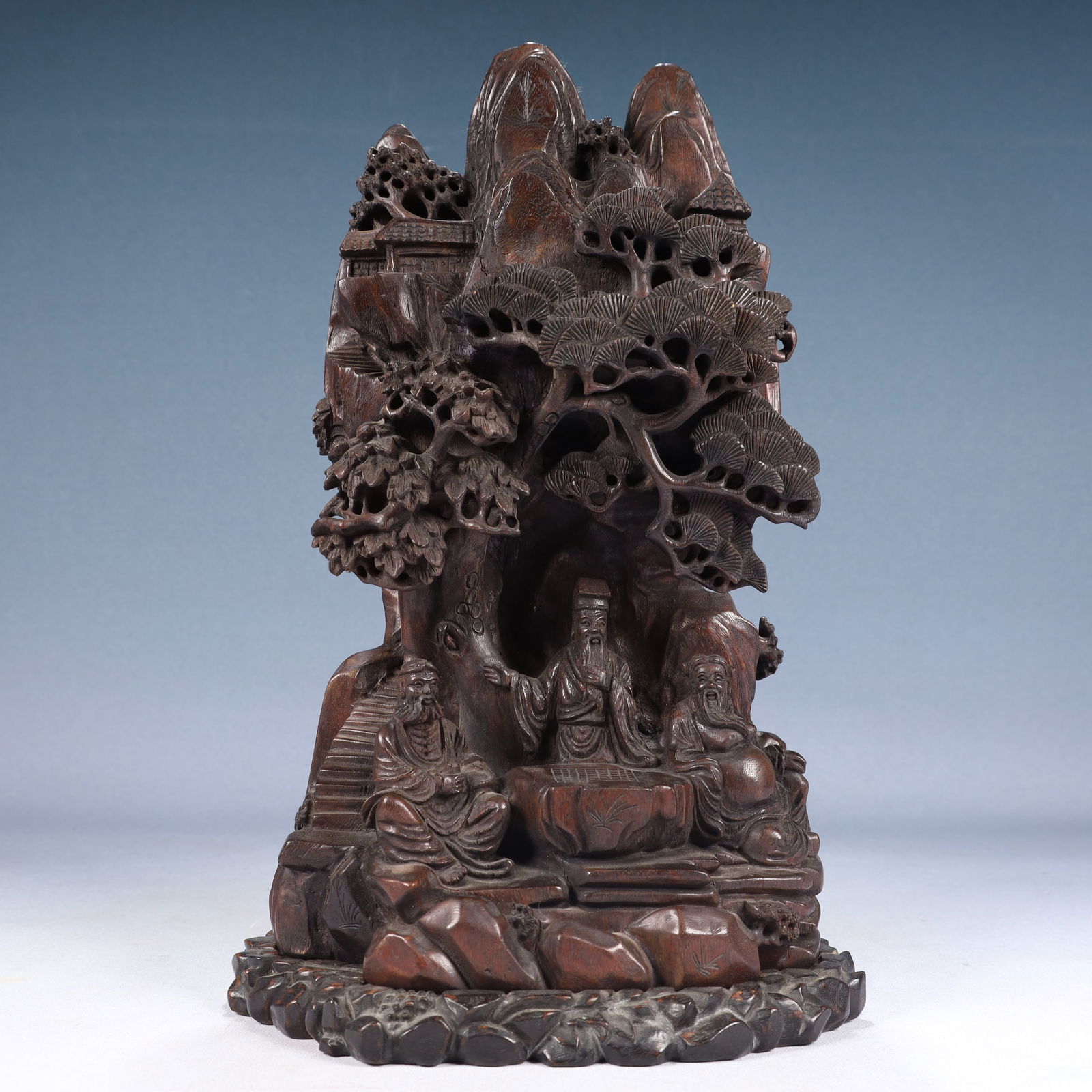 A Rare Eaglewood Landscape and Figure Pattern Ornament (1 of 13)