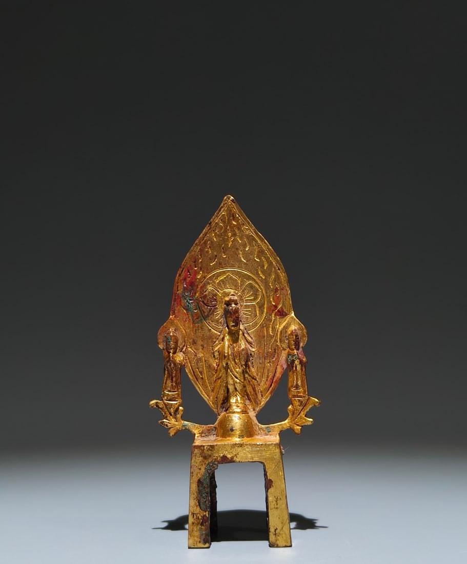 A Solemn Gilt Bronze Buddha Statue (1 of 9)