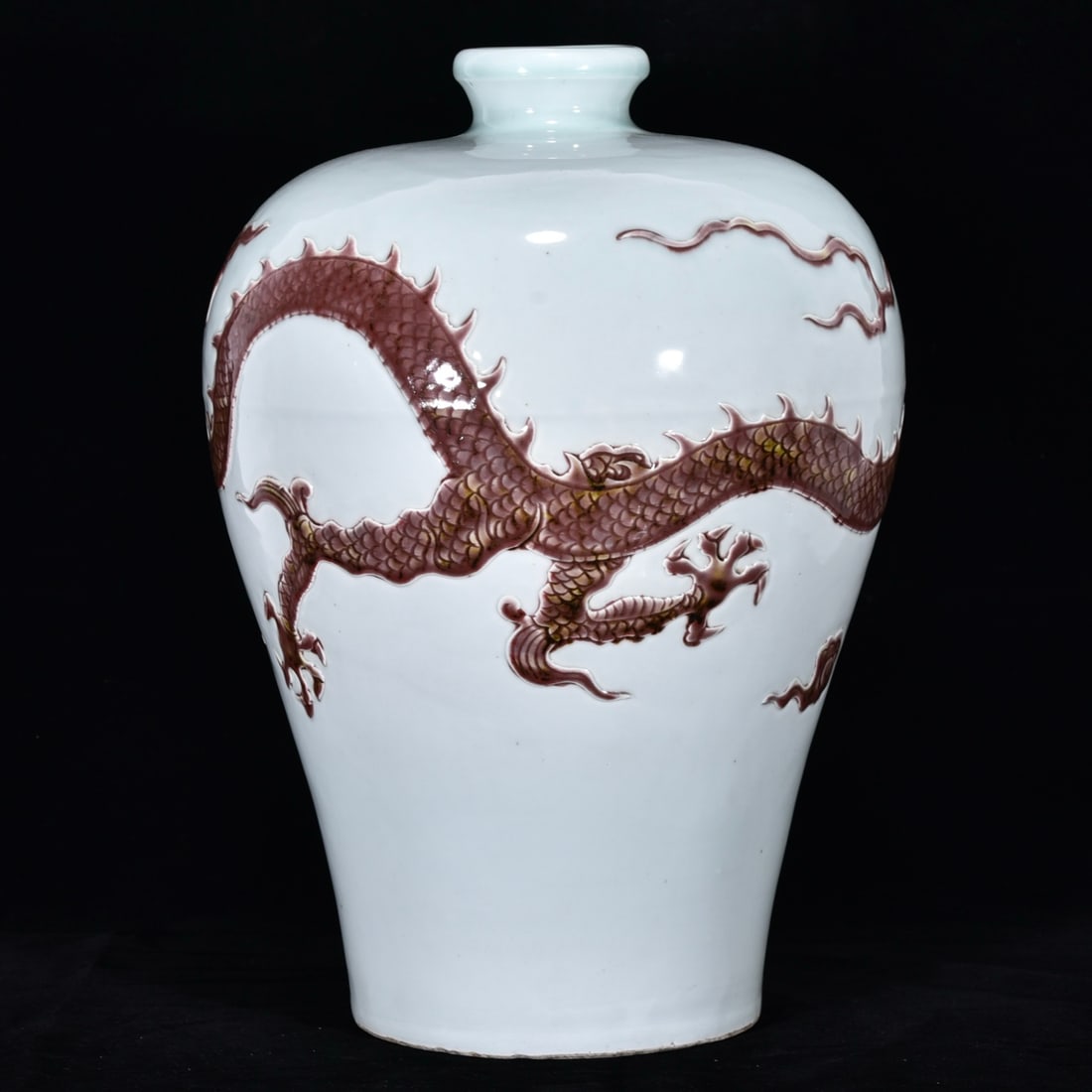 A Huge Underglaze-Red Auspicious Cloud and Dragon Pattern Vase - 3