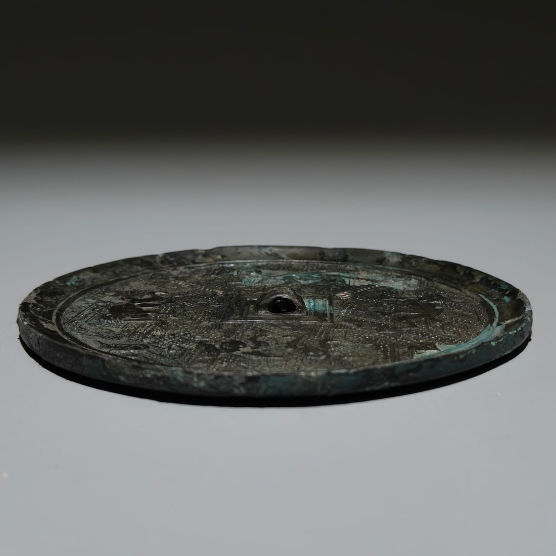 An Archaic Bronze Monkey Pattern Round Mirror - 6