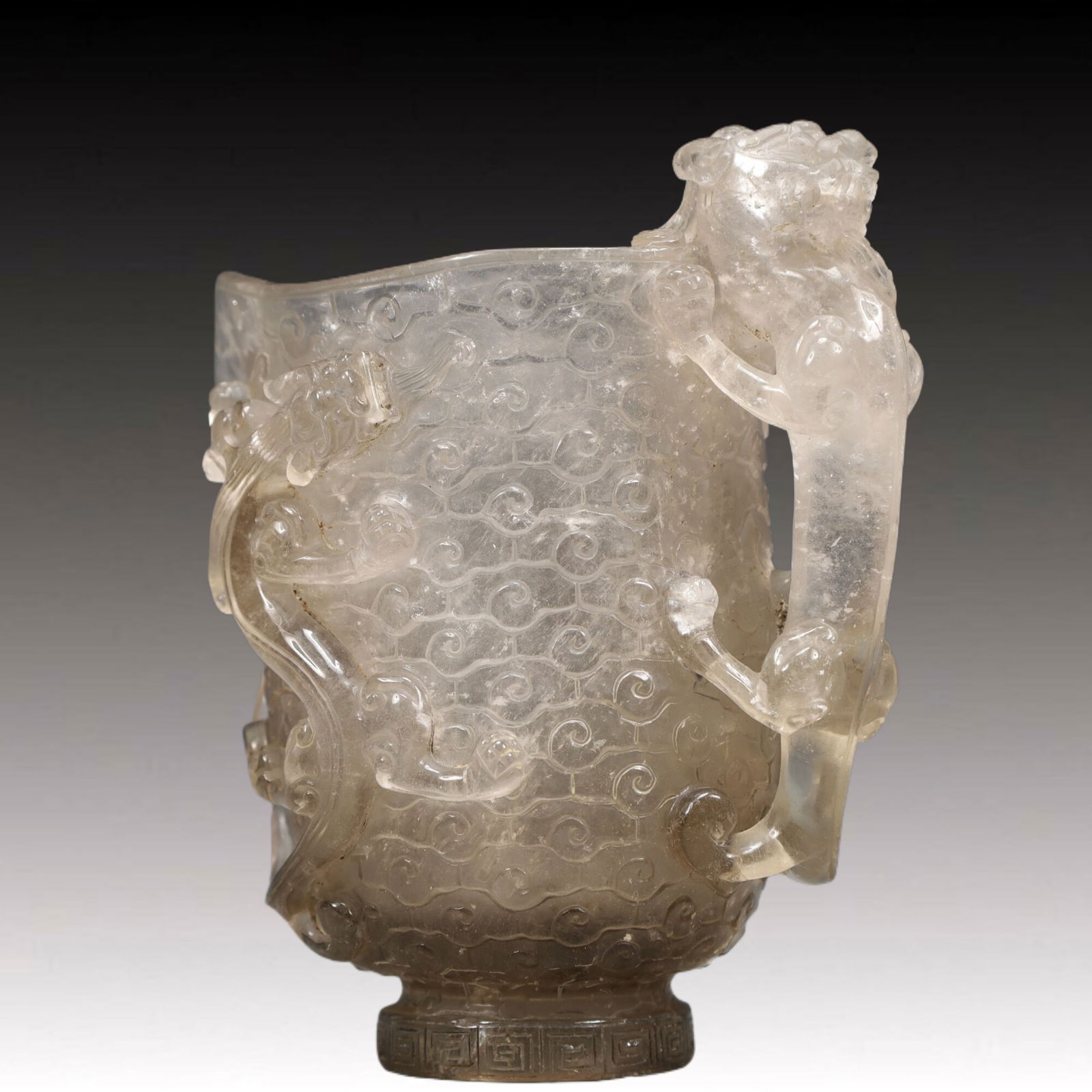 An Exquisite Crystal Auspicious Beast Pattern Cup - 2